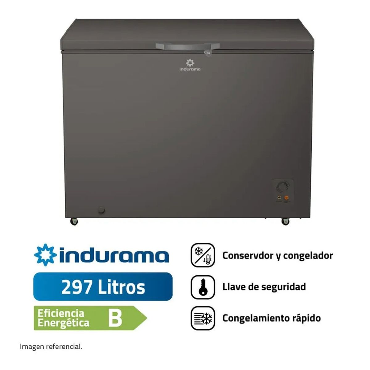 INDURAMA - Congeladora 297L Defrost Gris Indurama CI 320DG