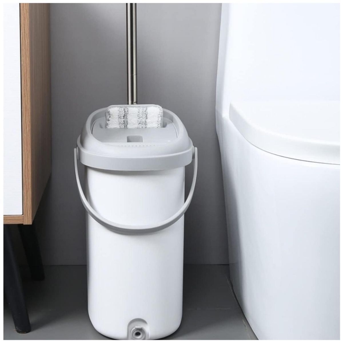 MINARI - Trapeador Premium 2 Mopas con Balde Escurridor Verde 30TM