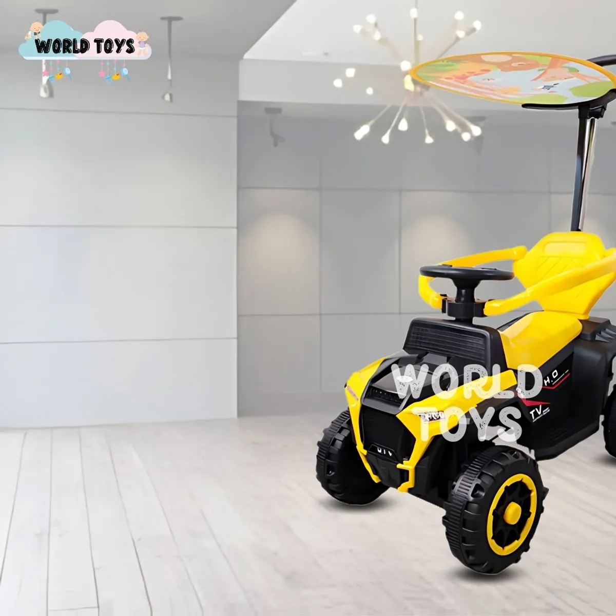 BABY - Correpasillo Guiador a Batería «UTV HO» Yellow