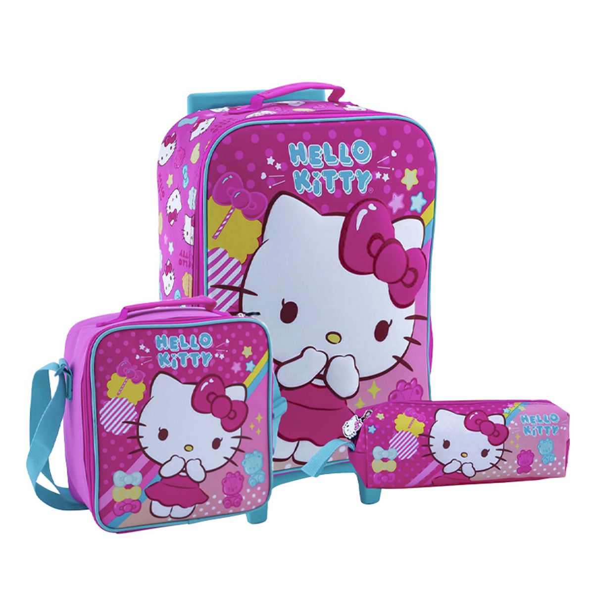 SCOOL - SET KOMBAT MOCHILA + LONCHERA + CARTUCHERA HELLO KITTY B