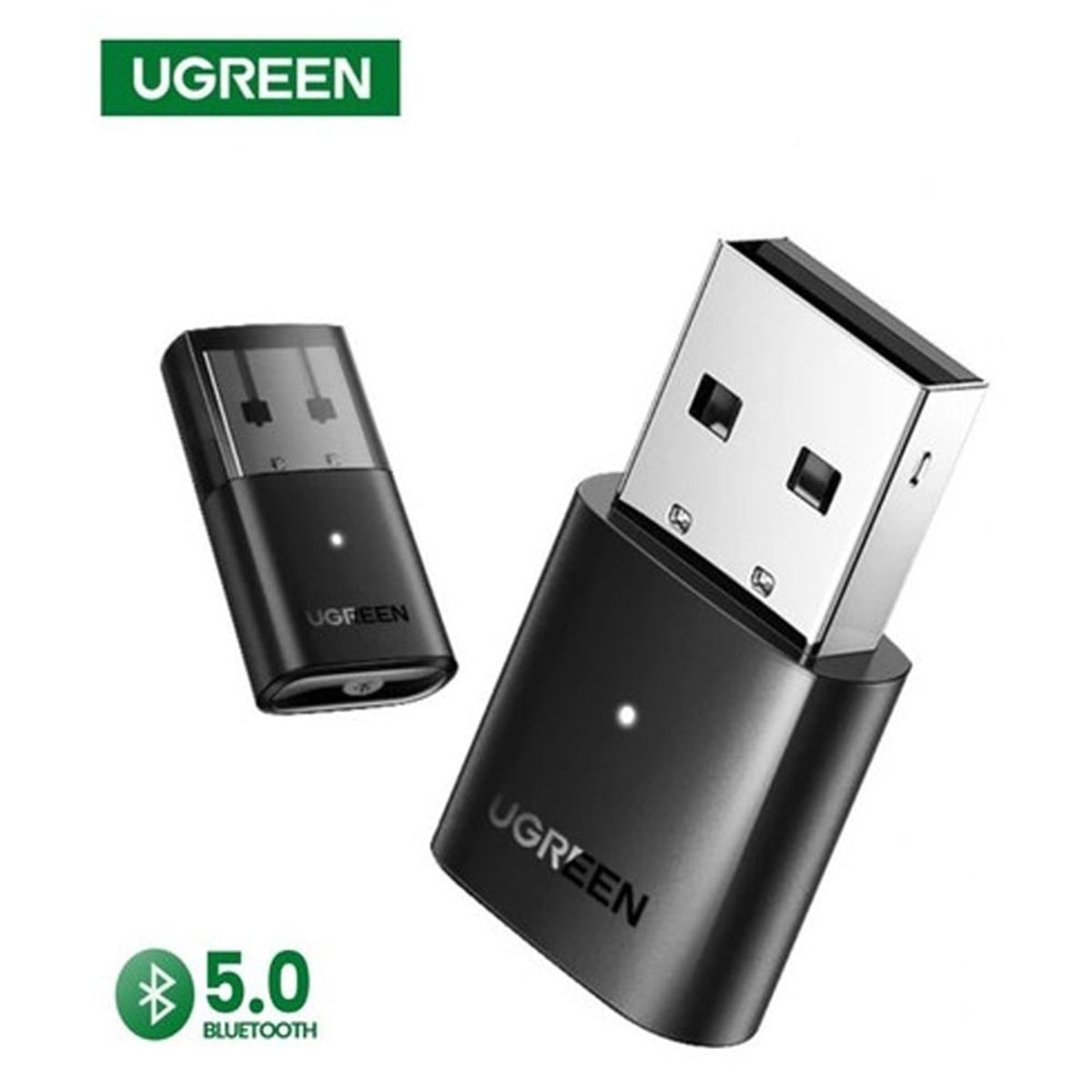 UGREEN - Adaptador Bluetooth 5.0 Emisor Receptor 2 en 1 UGREEN 20 Metros USB