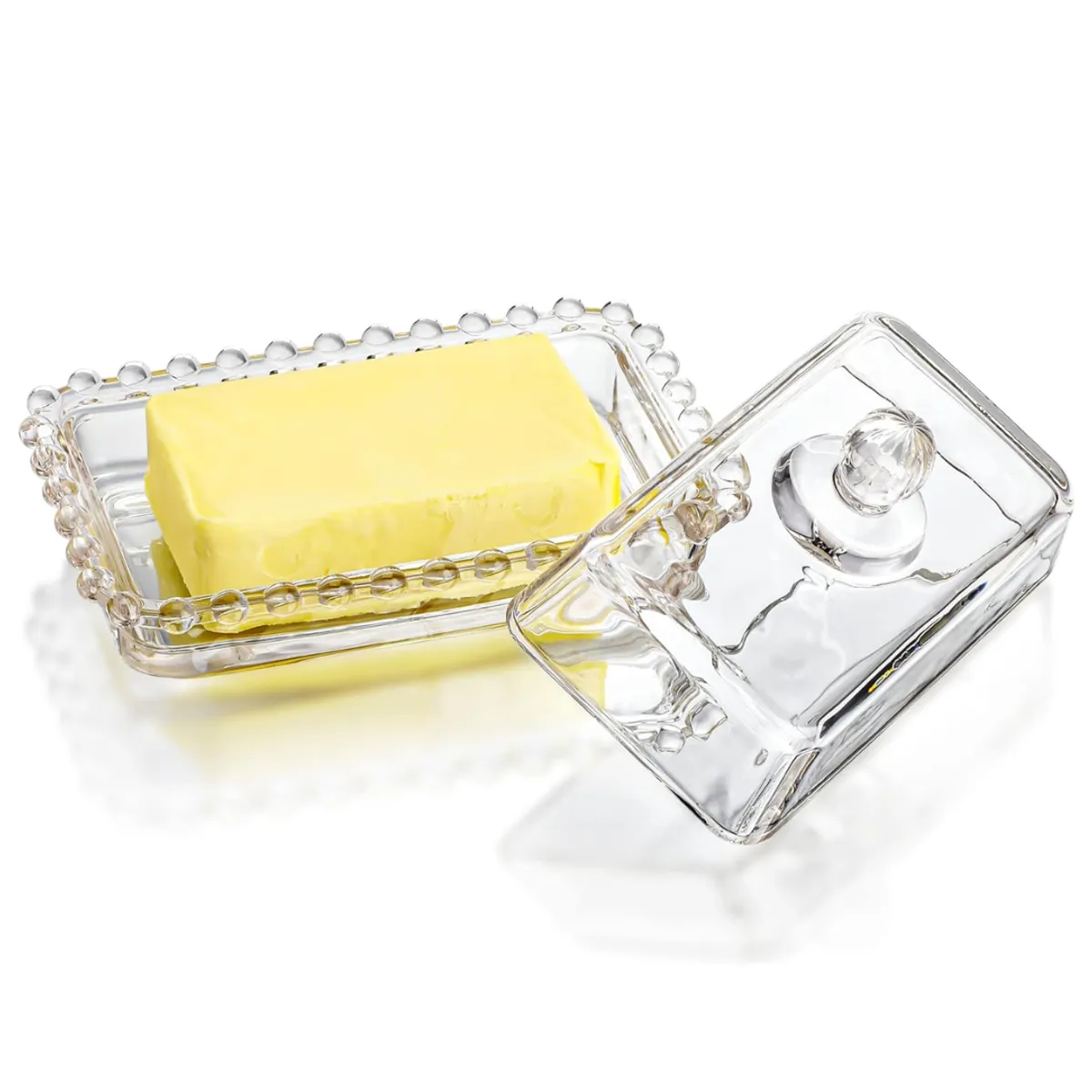 INSPIRA MARKET - Mantequillera Plato Porta Mantequilla Vidrio