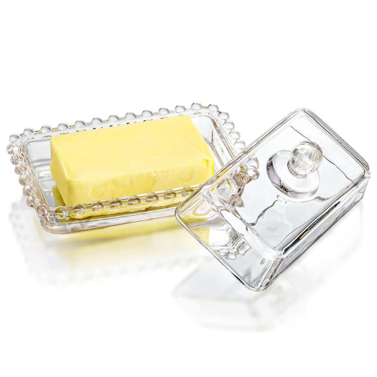 INSPIRA MARKET - Mantequillera Plato Porta Mantequilla Vidrio