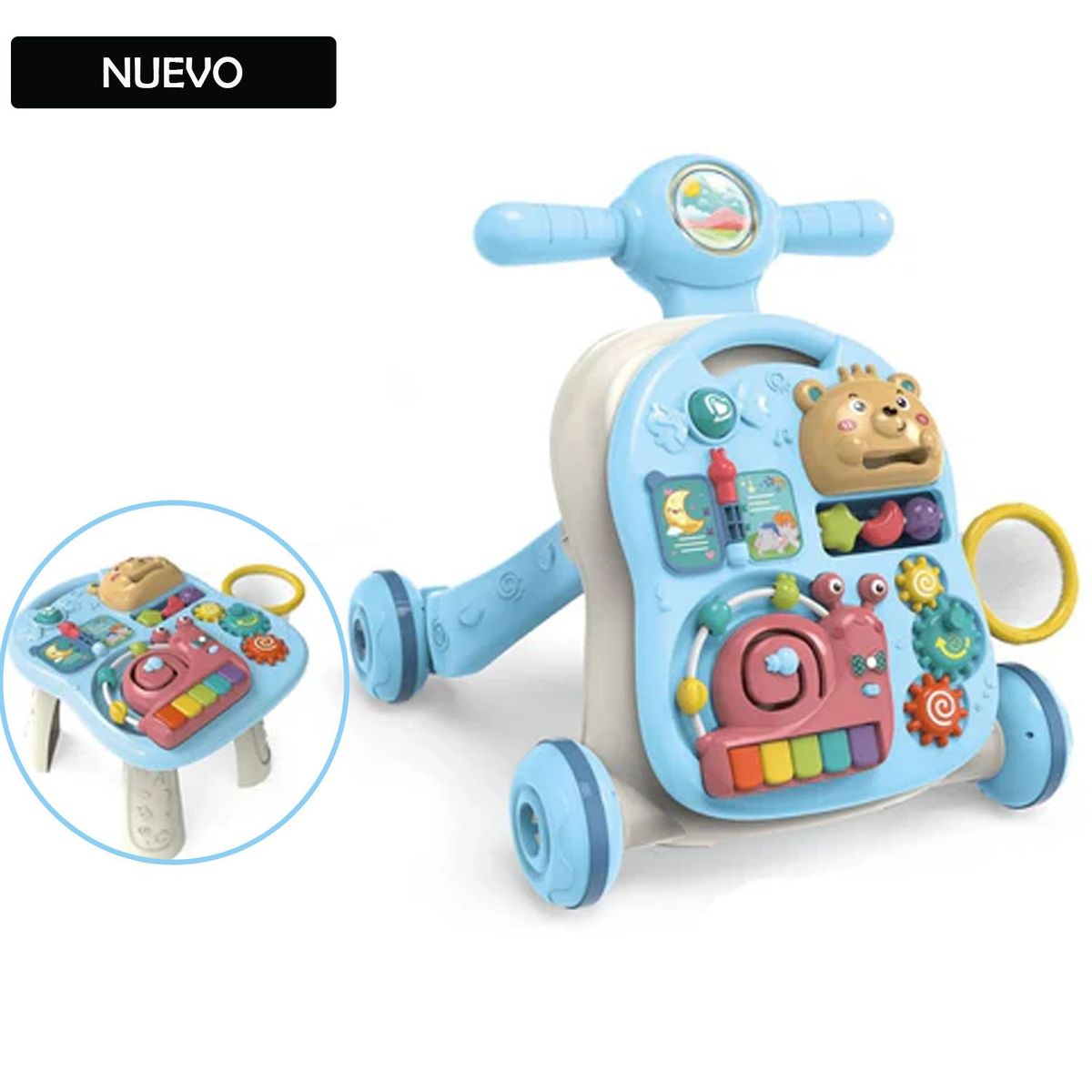 GENERICO - Caminadora para Bebé Musical 3en1 Azul