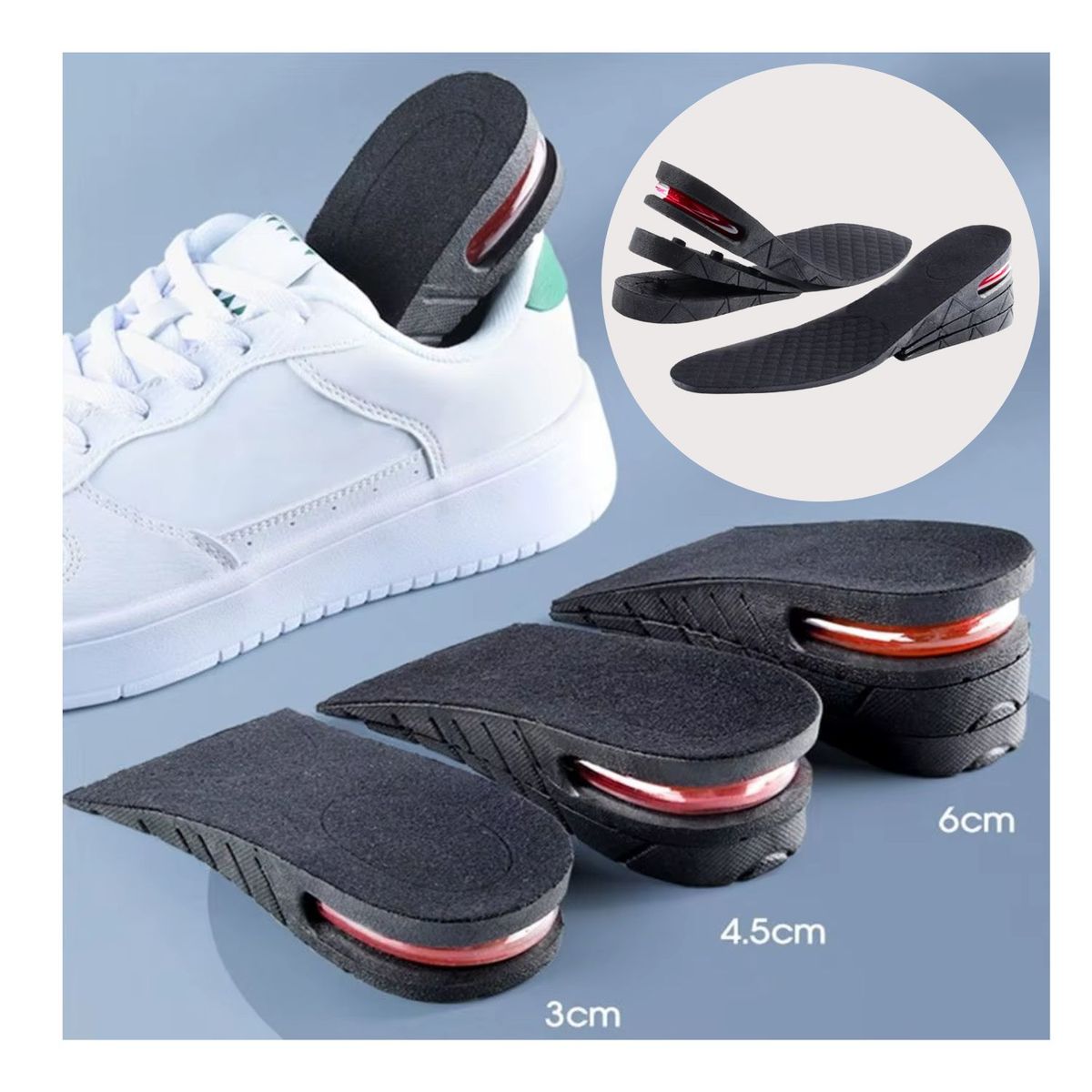 ROHS - Plantilla Elevadora  Aumento de Altura Discreto y Cómodo