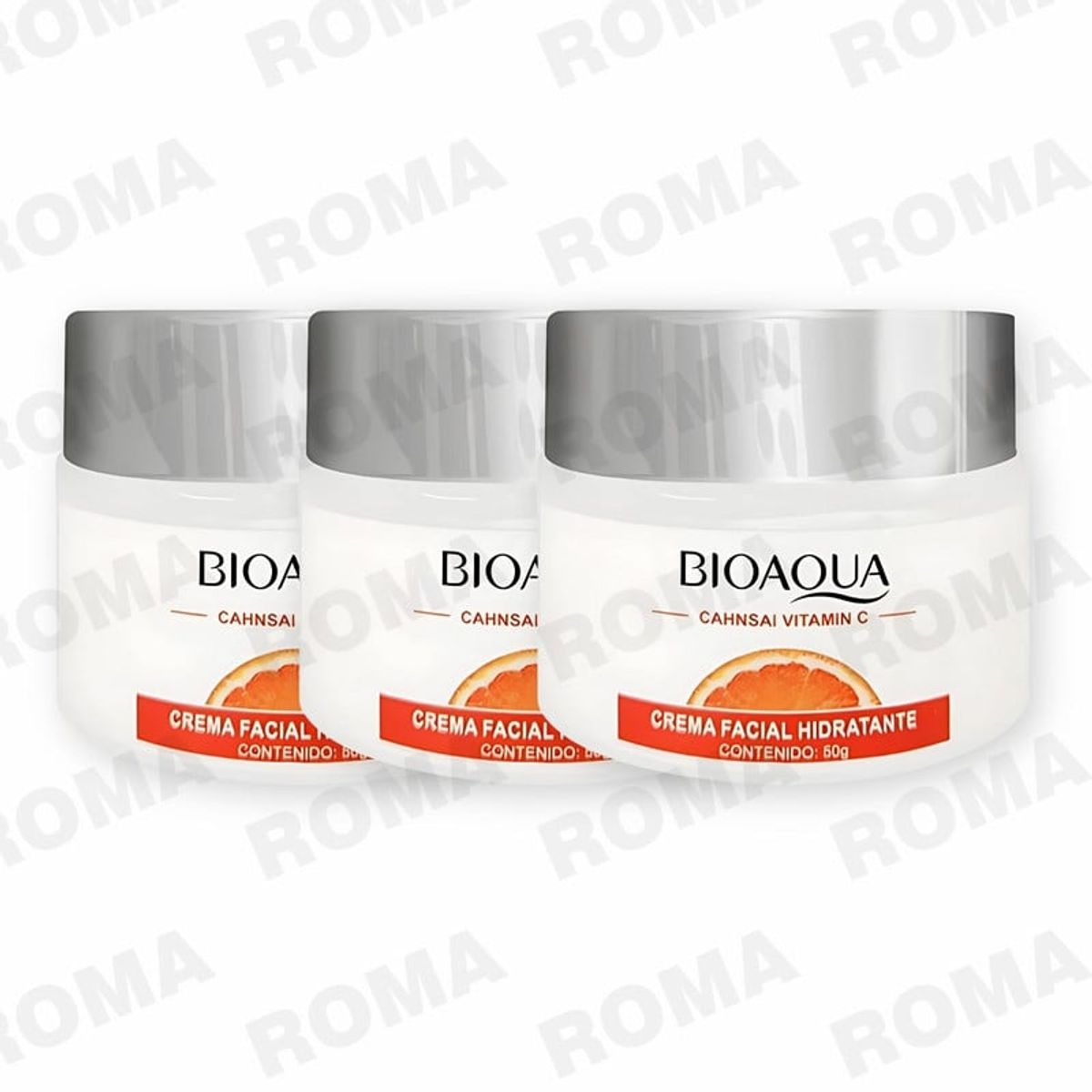 BIOAQUA - PACK 3 CREMA FACIAL HIDRATANTE VITAMINA C BIOAQUA 150G