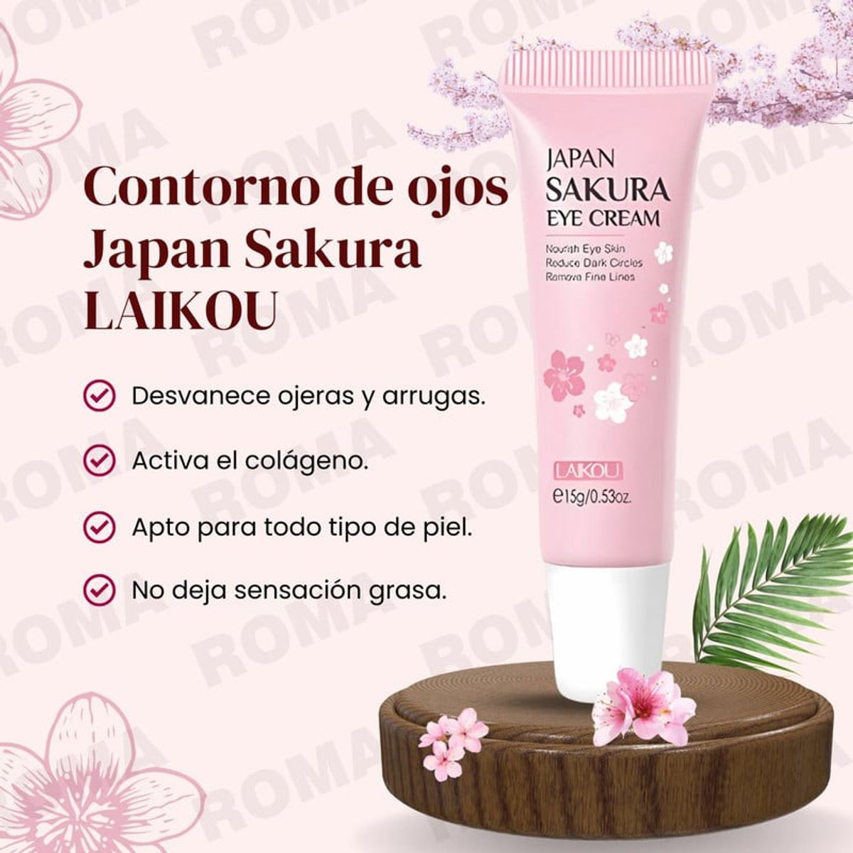 GENERICO - CONTORNO DE OJOS JAPAN SAKURA EYE CREAM LAIKOU 15G