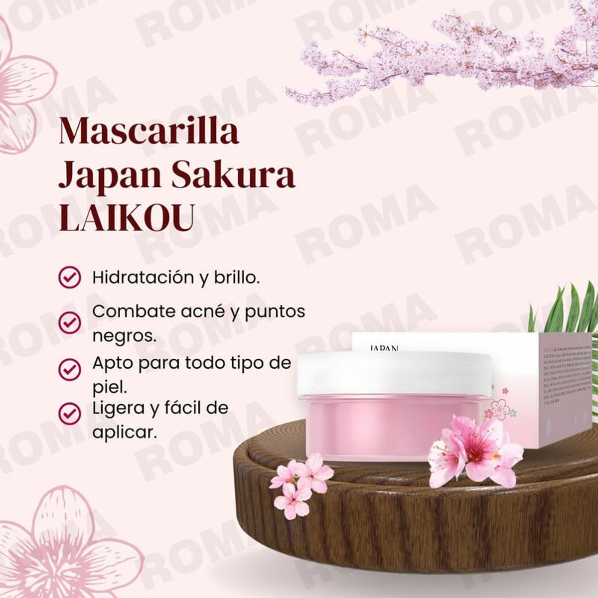 GENERICO - MASCARILLA JAPAN SAKURA LAIKOU 90G