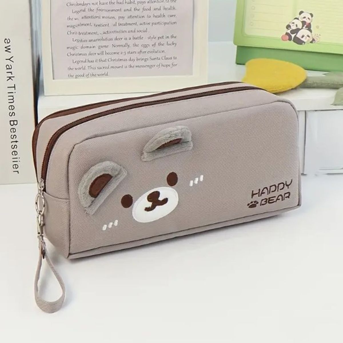 GENERICO - Cartuchera Doble Compartimiento Diseño Osito