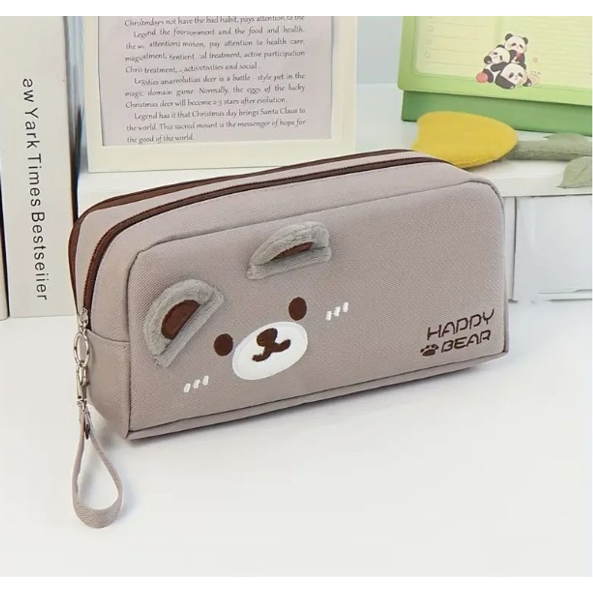 GENERICO - Cartuchera Doble Compartimiento Diseño Osito