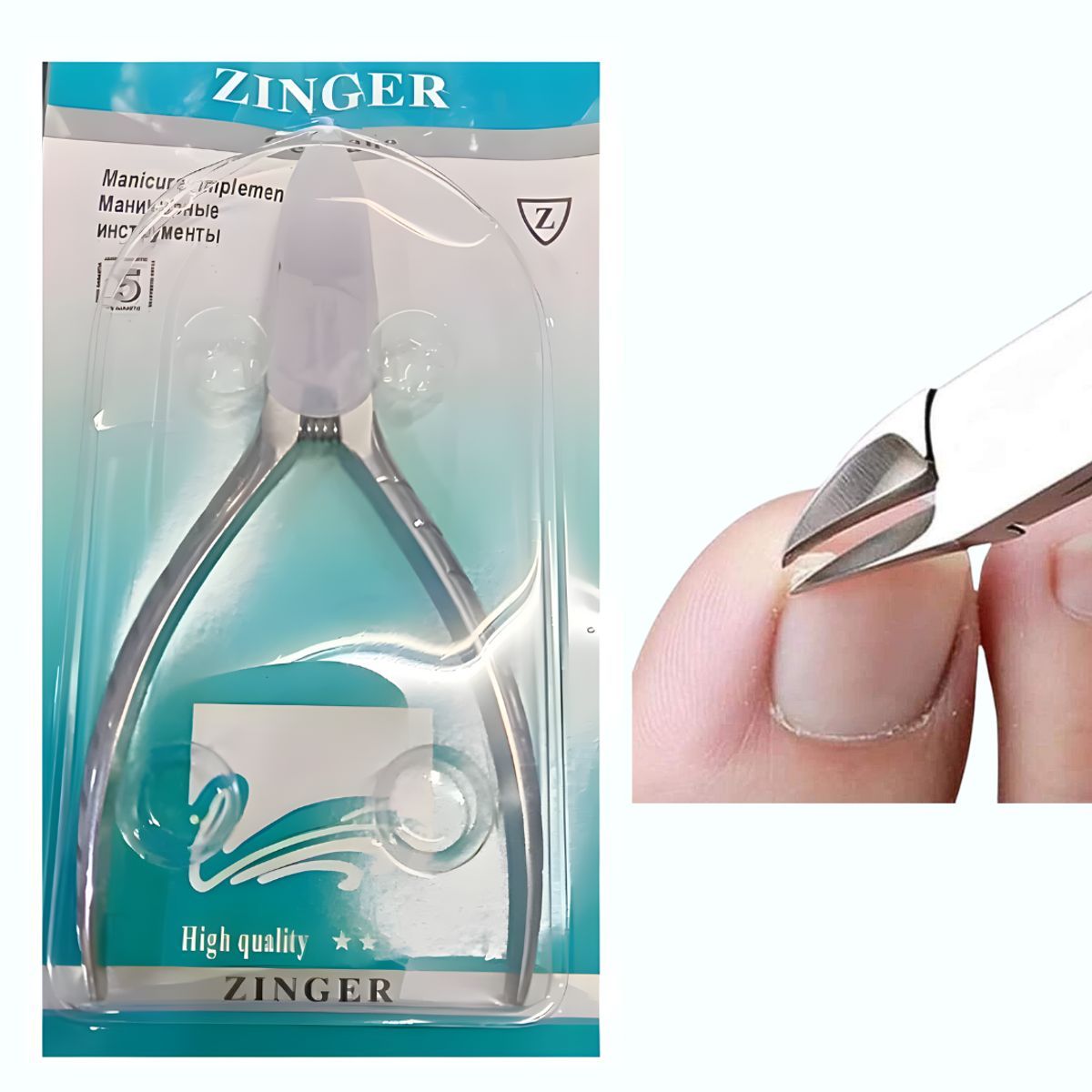 GENERICO - Pedicura Zinger alicate acero inoxidable grande