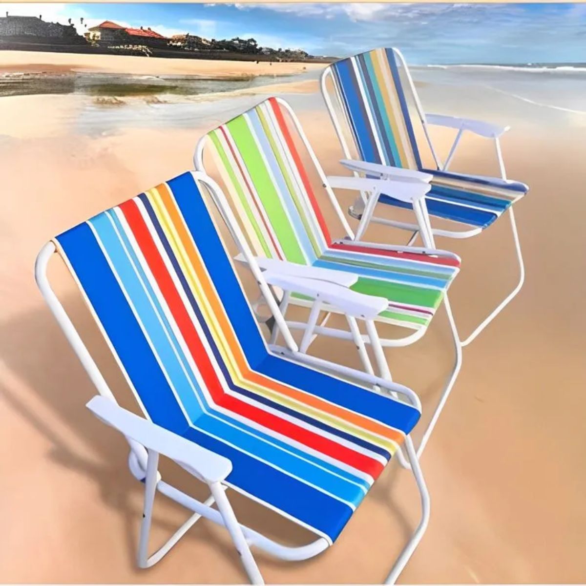 GENERICO - Silla de Playa Camping Terraza Plegable Multicolor