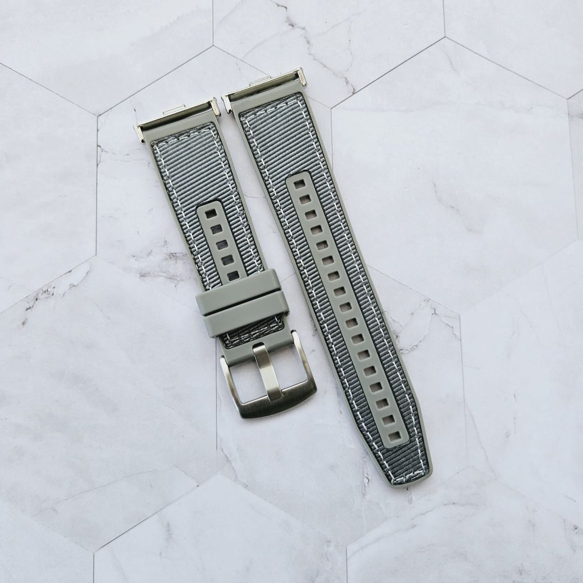 GENERICO - Correa Nylon con Silicona para REDMI WATCH 4 - Gris