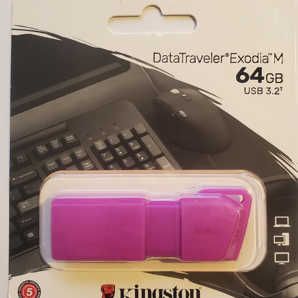 KINGSTON - Memoria USB 64 GB Kingston DataTraveler Exodia M MORADO NEON