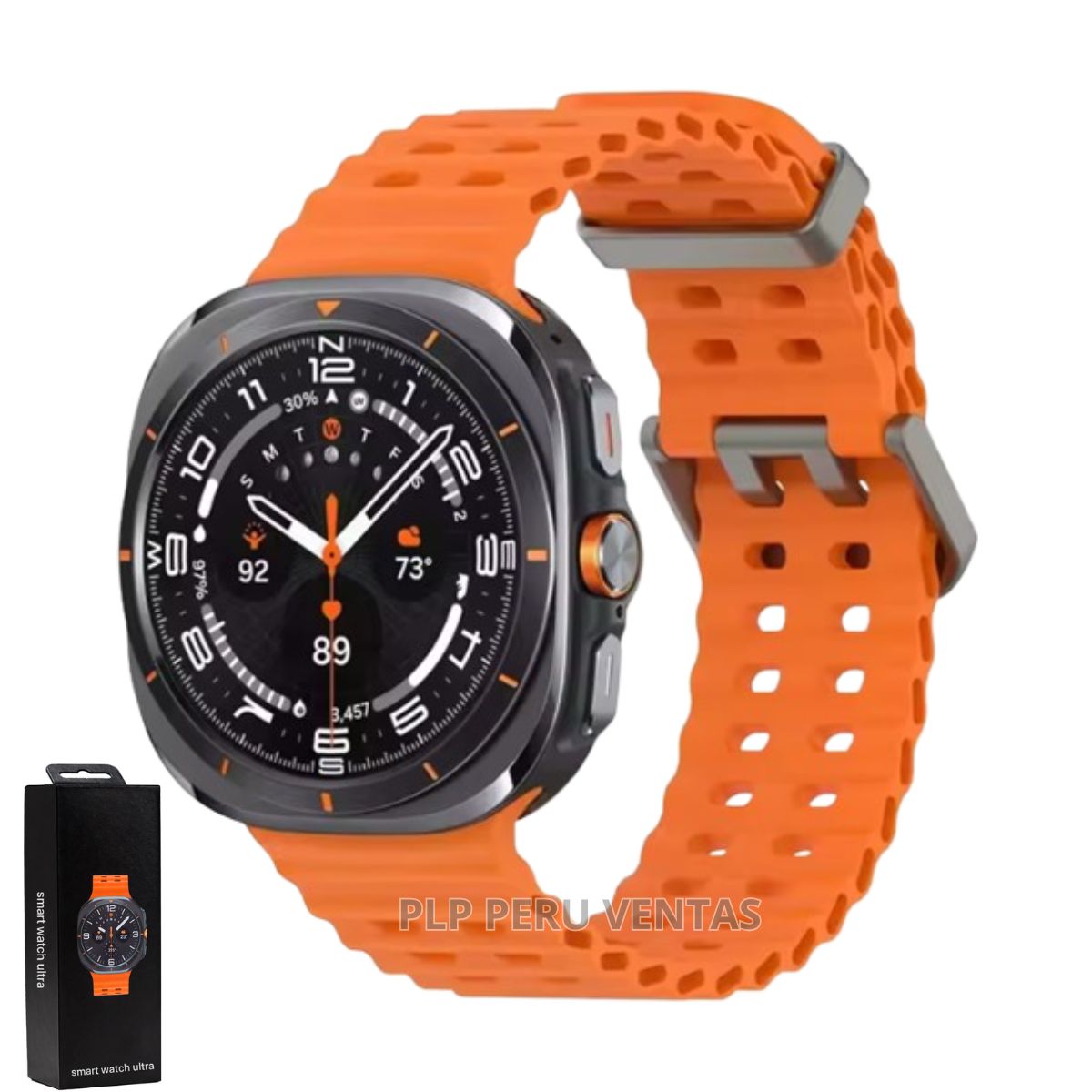 OEM - SmartWatch Hello 3 Ultra Galaxy Amoled 3D Ip68 Naranja