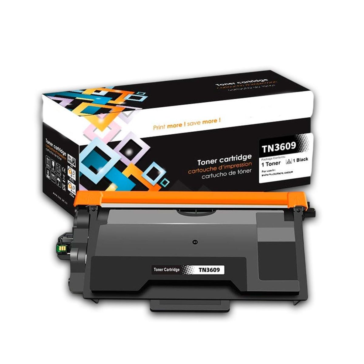 GENERICO - Toner Brother TN 3609 Negro 3.000 Pag HL-L5210DN Compatible