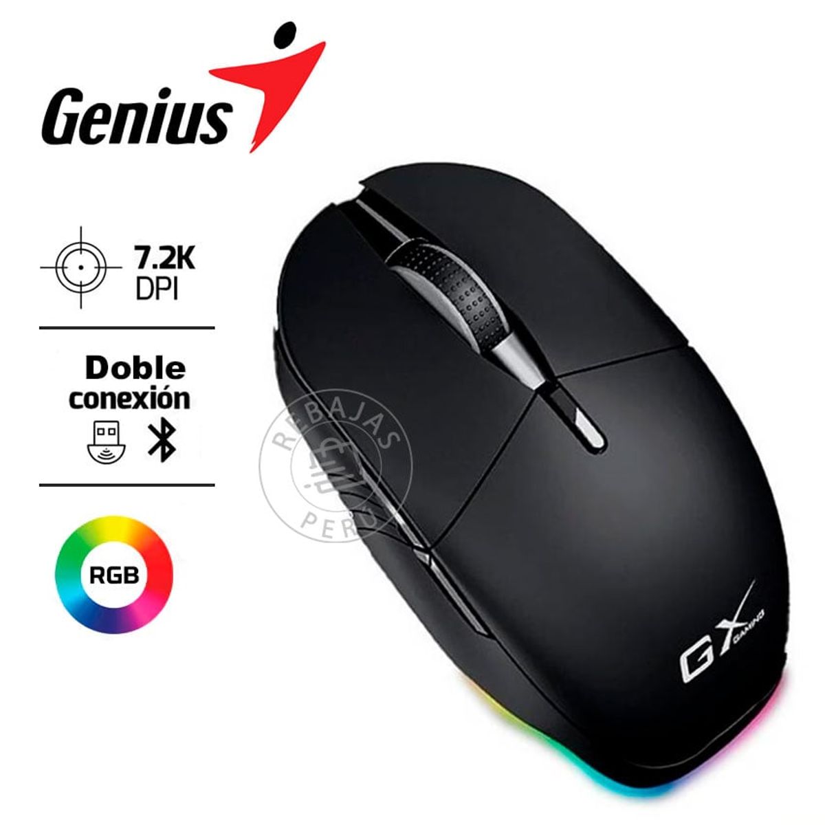 GENIUS GX - Mouse Gaming Inalámbrico Genius GX Scorpion M8250 AI Copilot Negro