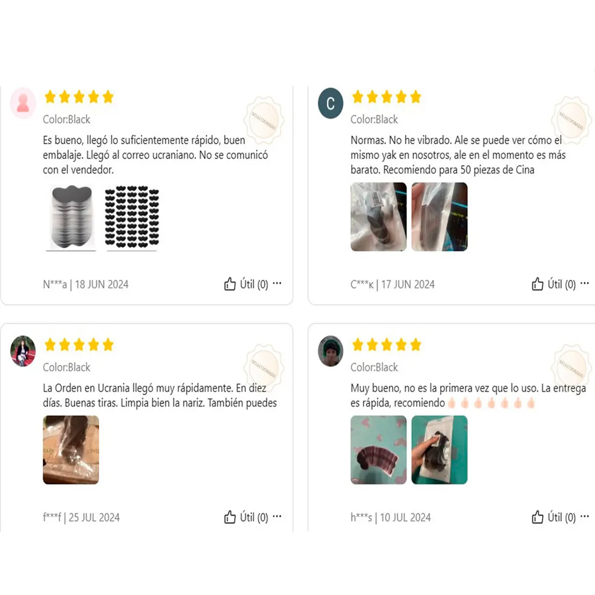 GENERICO - 10 Mascarillas Nariz Limpieza Puntos Negros Acne Espinillas