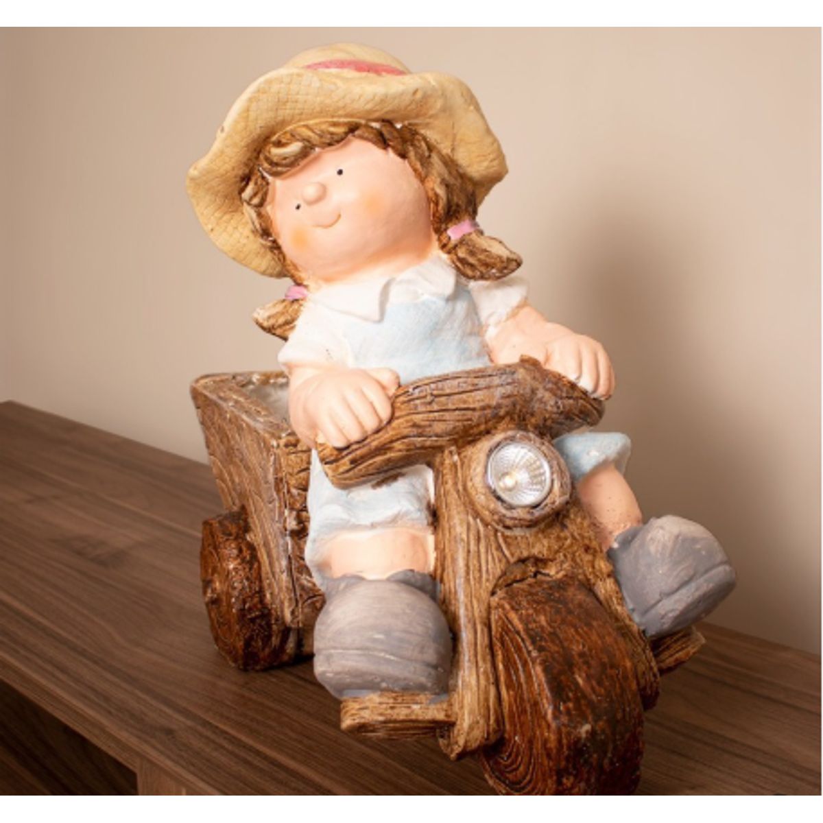 GENERICO - Maceta de niña en triciclo