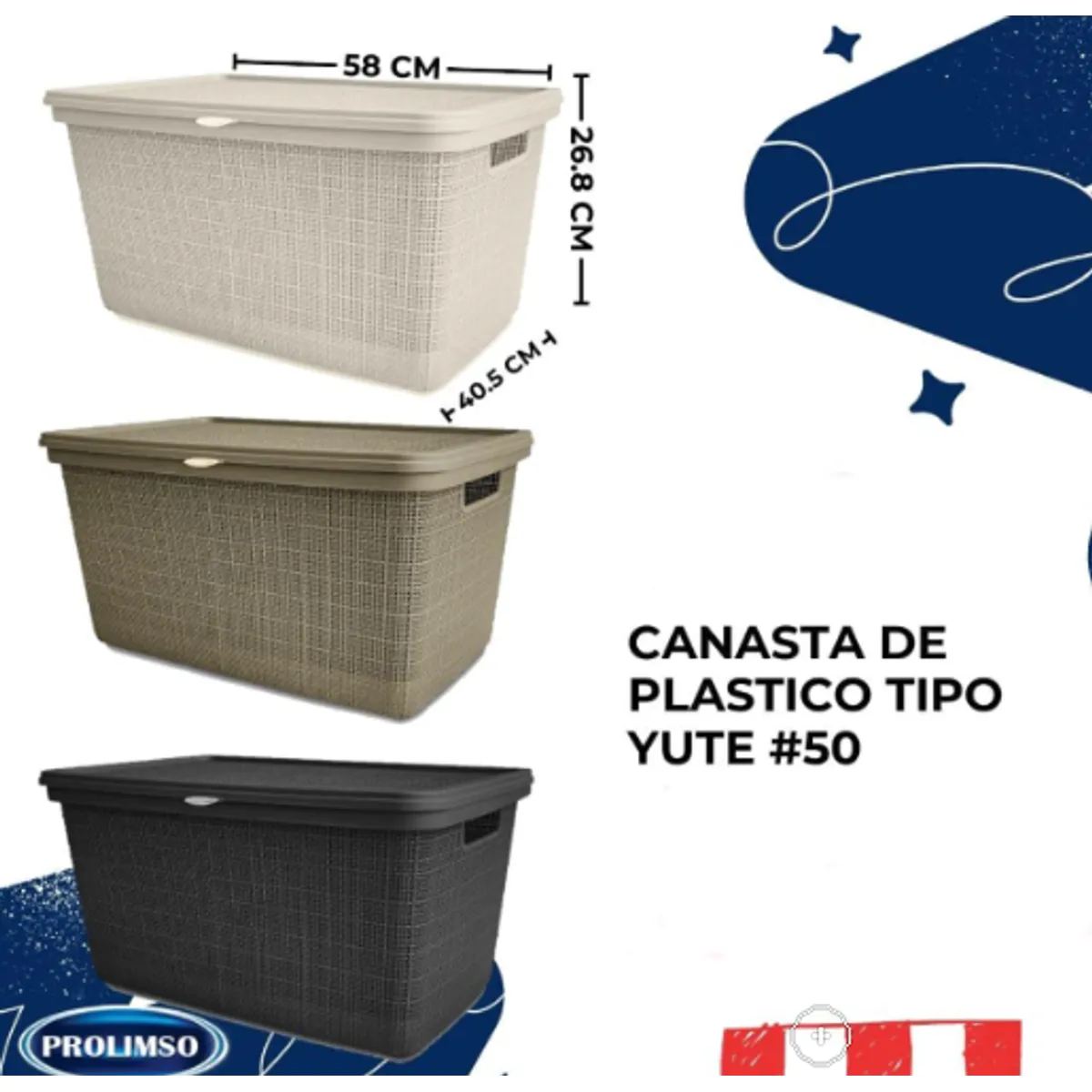GENERICO - Canasta de tipo yute