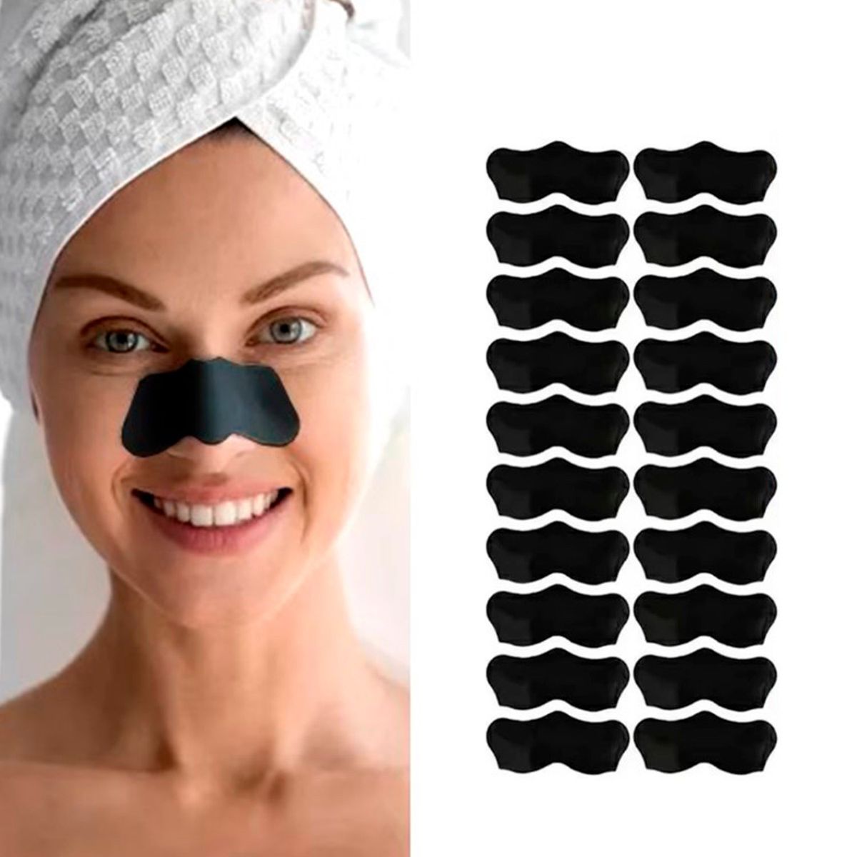 GENERICO - 10 Mascarillas Nariz Limpieza Puntos Negros Acne Espinillas