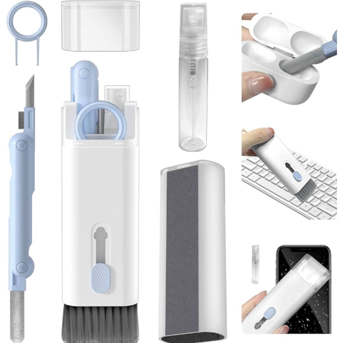 GENERICO - Kit de Limpieza para Teclados Mecánicos 7 en 1 Q6E