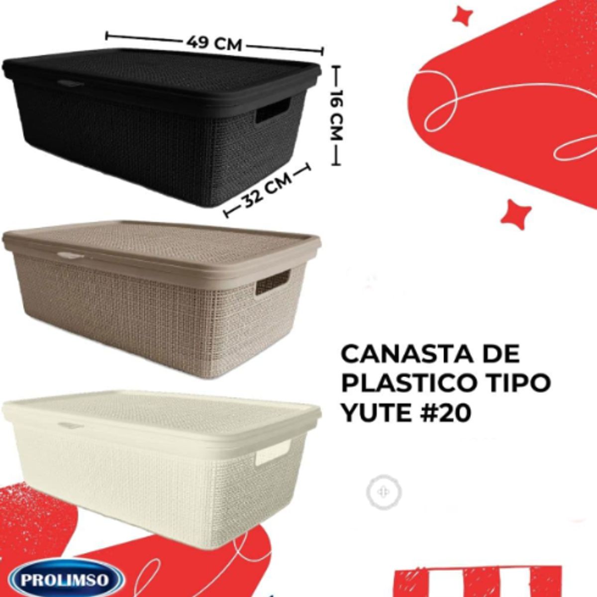 GENERICO - Canasta de tipo yute