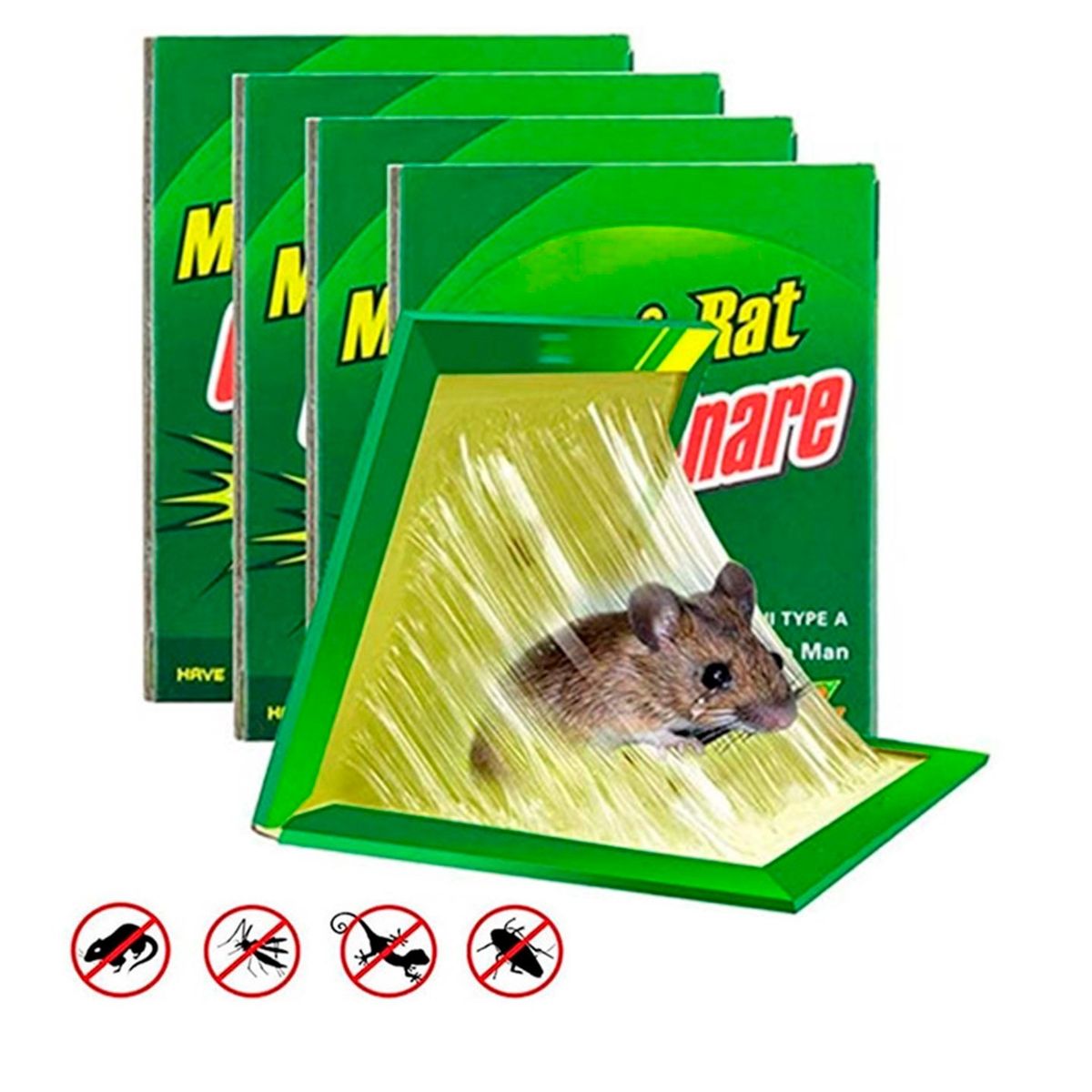 GENERICO - TRAMPA ADHESIVA PARA ROEDORES Y PLAGAS 5 PCS