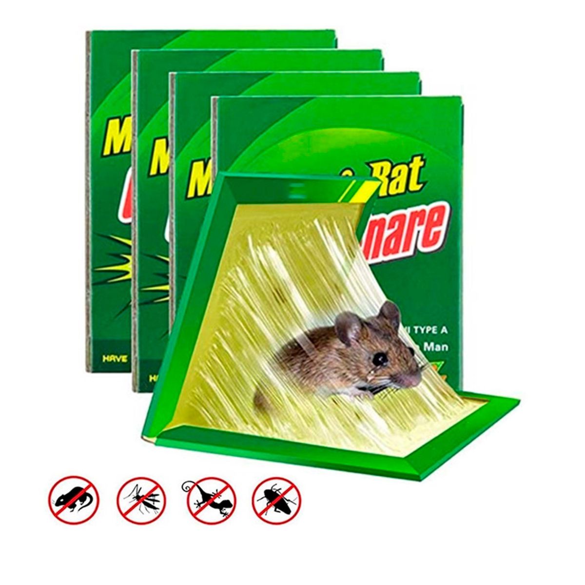 GENERICO - TRAMPA ADHESIVA PARA ROEDORES Y PLAGAS 5 PCS