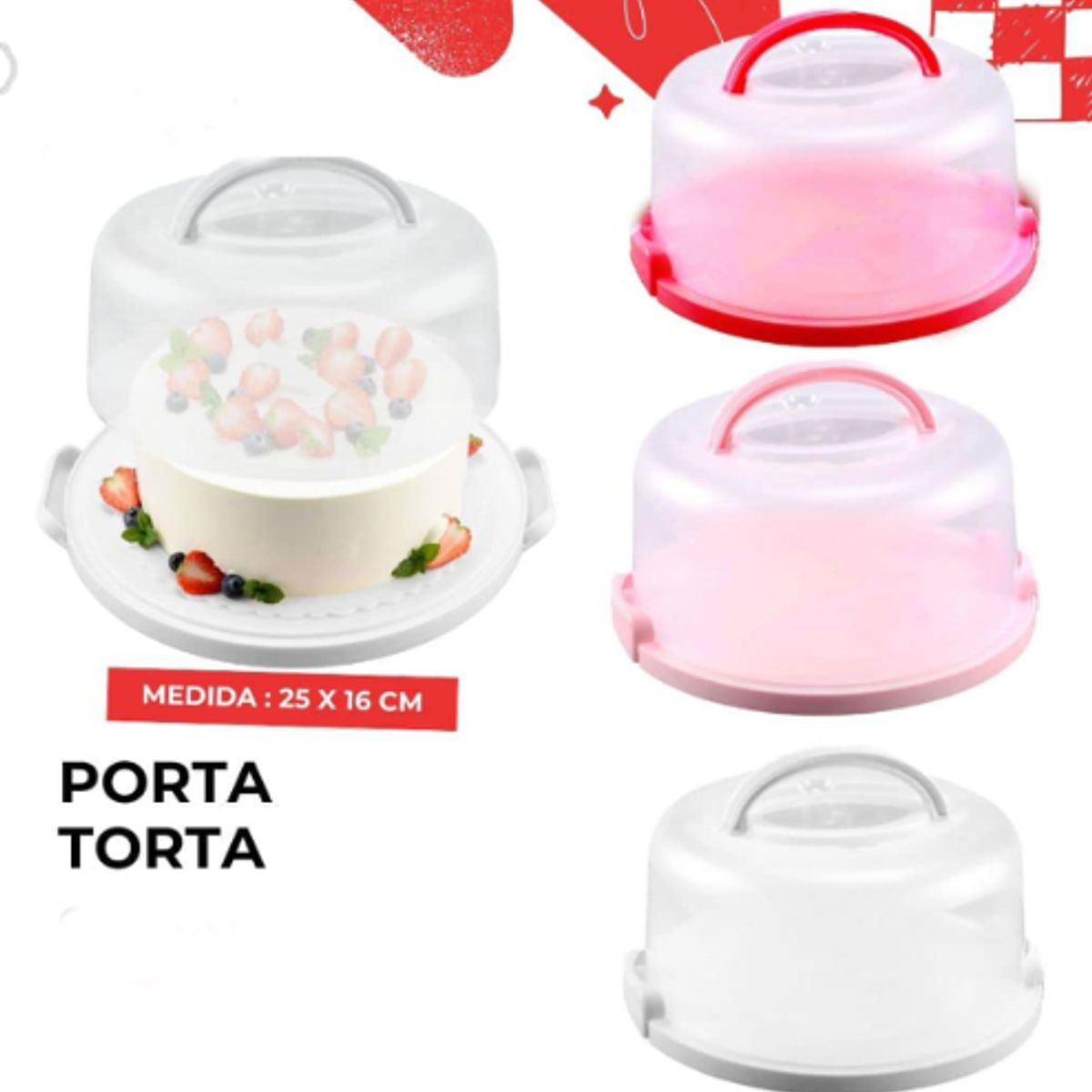 GENERICO - Porta torta de plástico