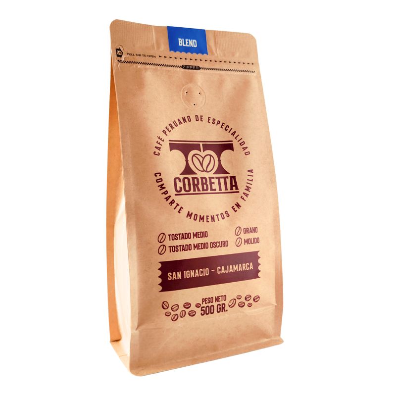 CORBETTA - Café de Especialidad Molido 500 Gr San Ignacio Blend Blue