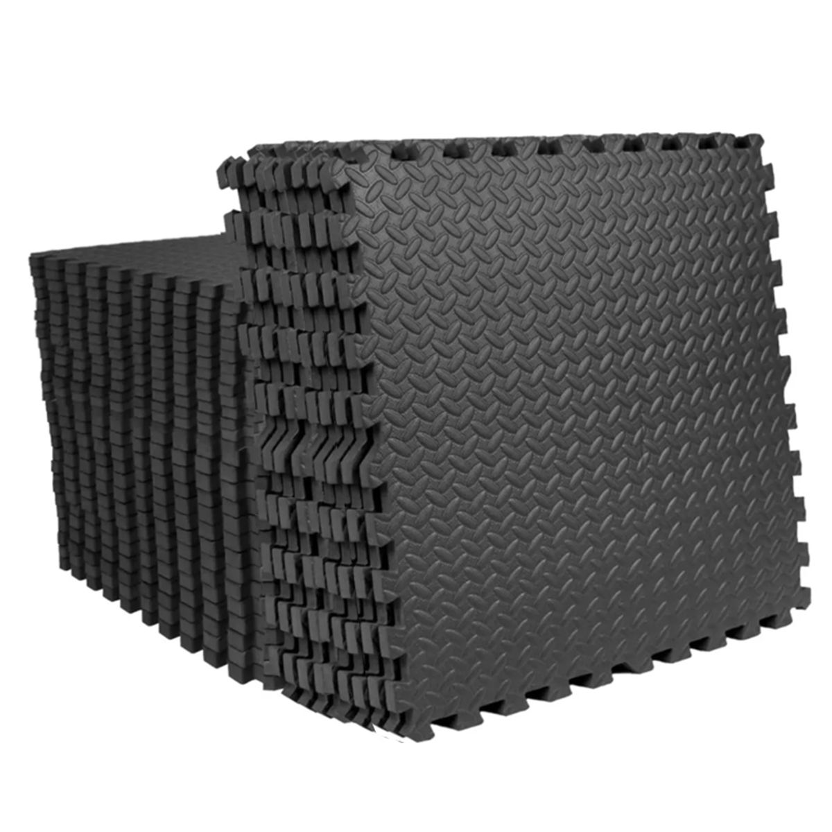 GENERICO - Pisos Eva Antigolpes Grueso 2,5 cm Grosor Negro