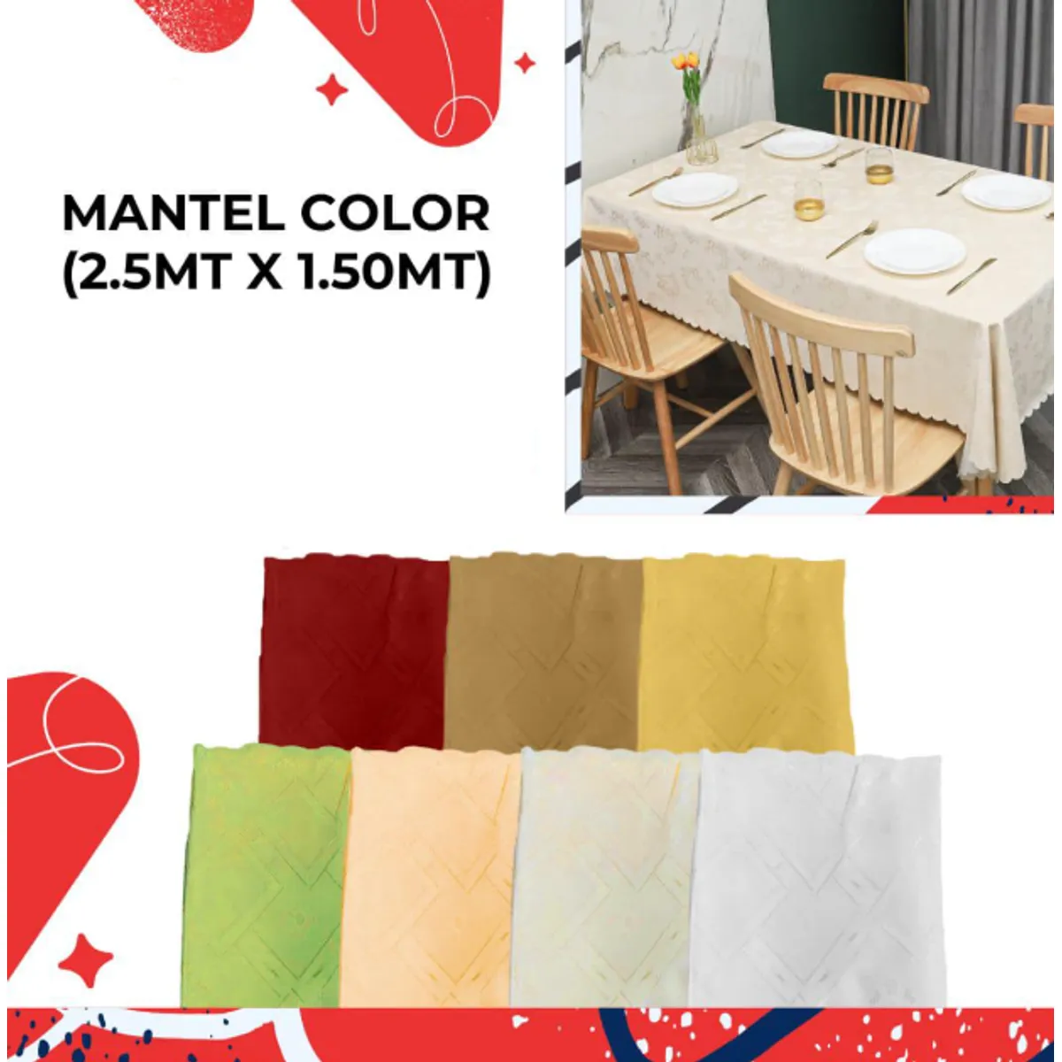 GENERICO - Mantel de Mesa Blondas Rectangular