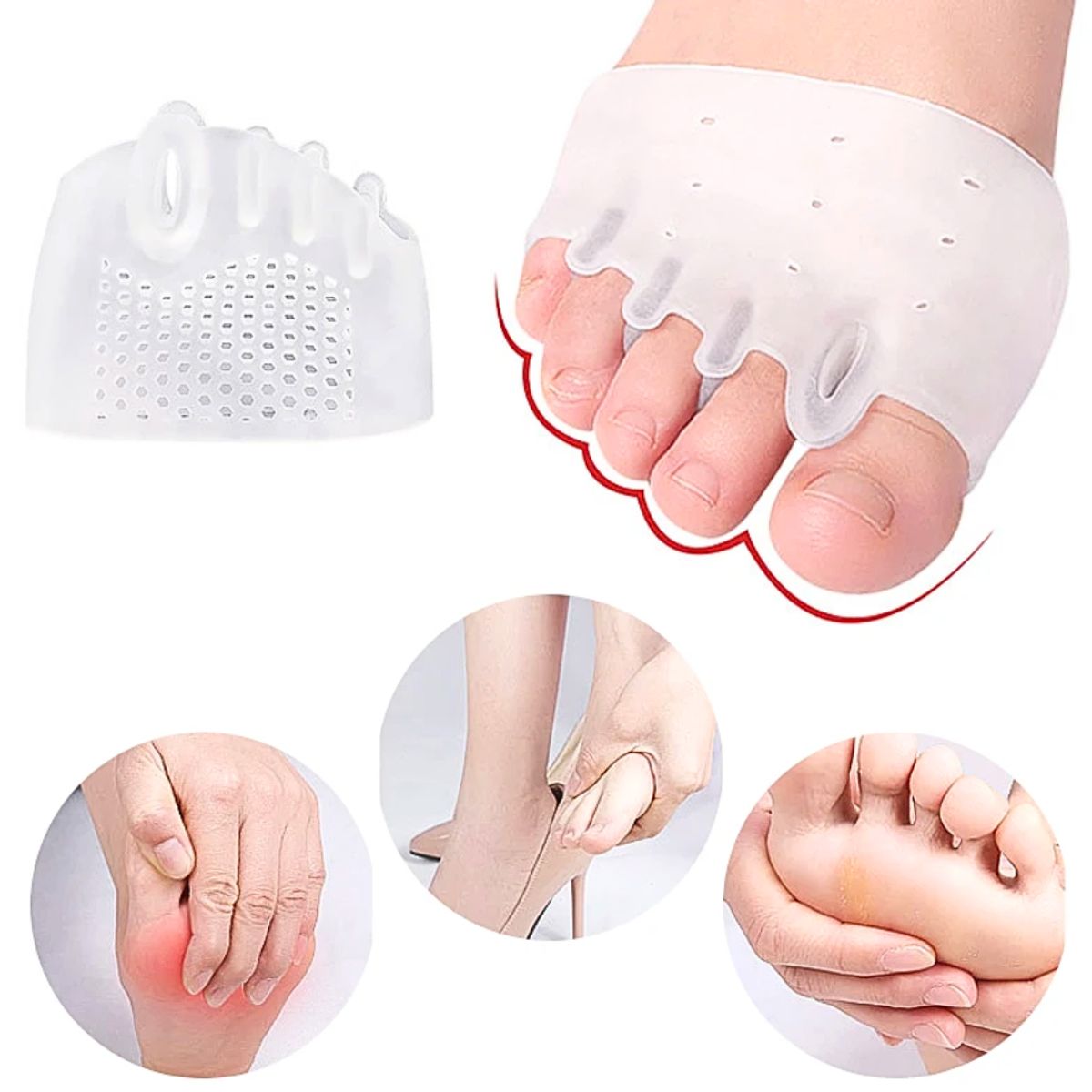 GENERICO - Separador dedo jua almohadilla plantilla gel silicona