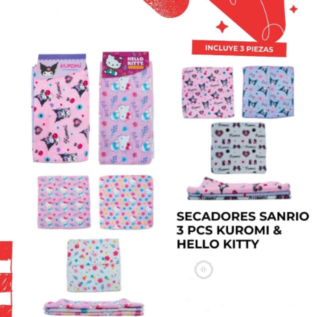 GENERICO - Set 3 piezas de Secadores
