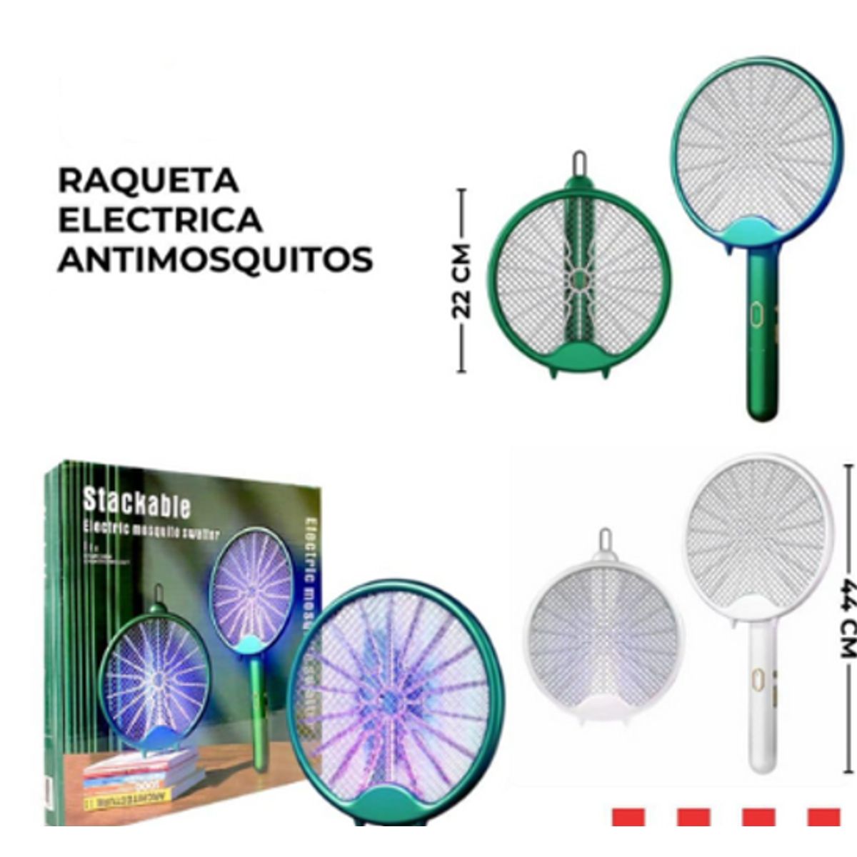 GENERICO - Raqueta Eléctrica Mata Mosquito