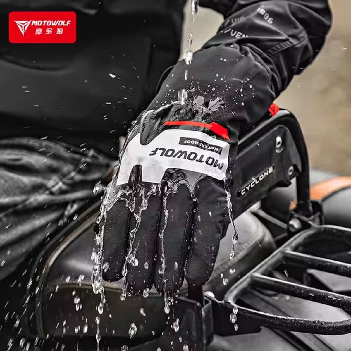 MOTOWOLF - CUBRE GUANTES IMPERMEABLE PARA MOTOCICLETA MOTOWOLF L