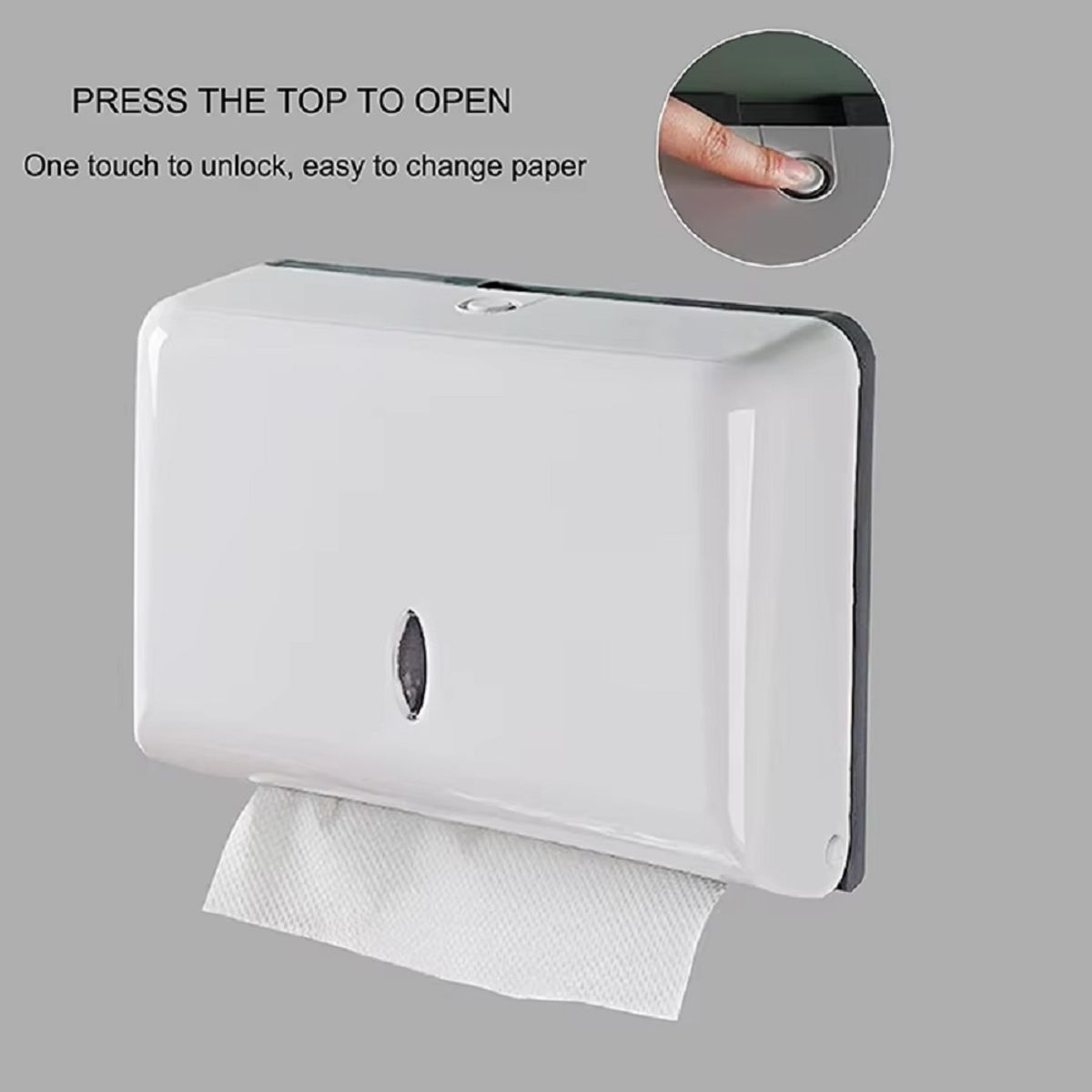 GENERICO - Dispensador de Papel Toalla Para Manos Blanco