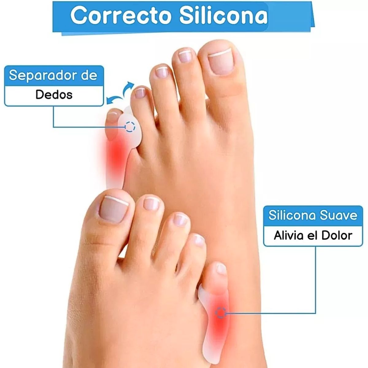 GENERICO - Almohadilla juanete dedo gel extra suave