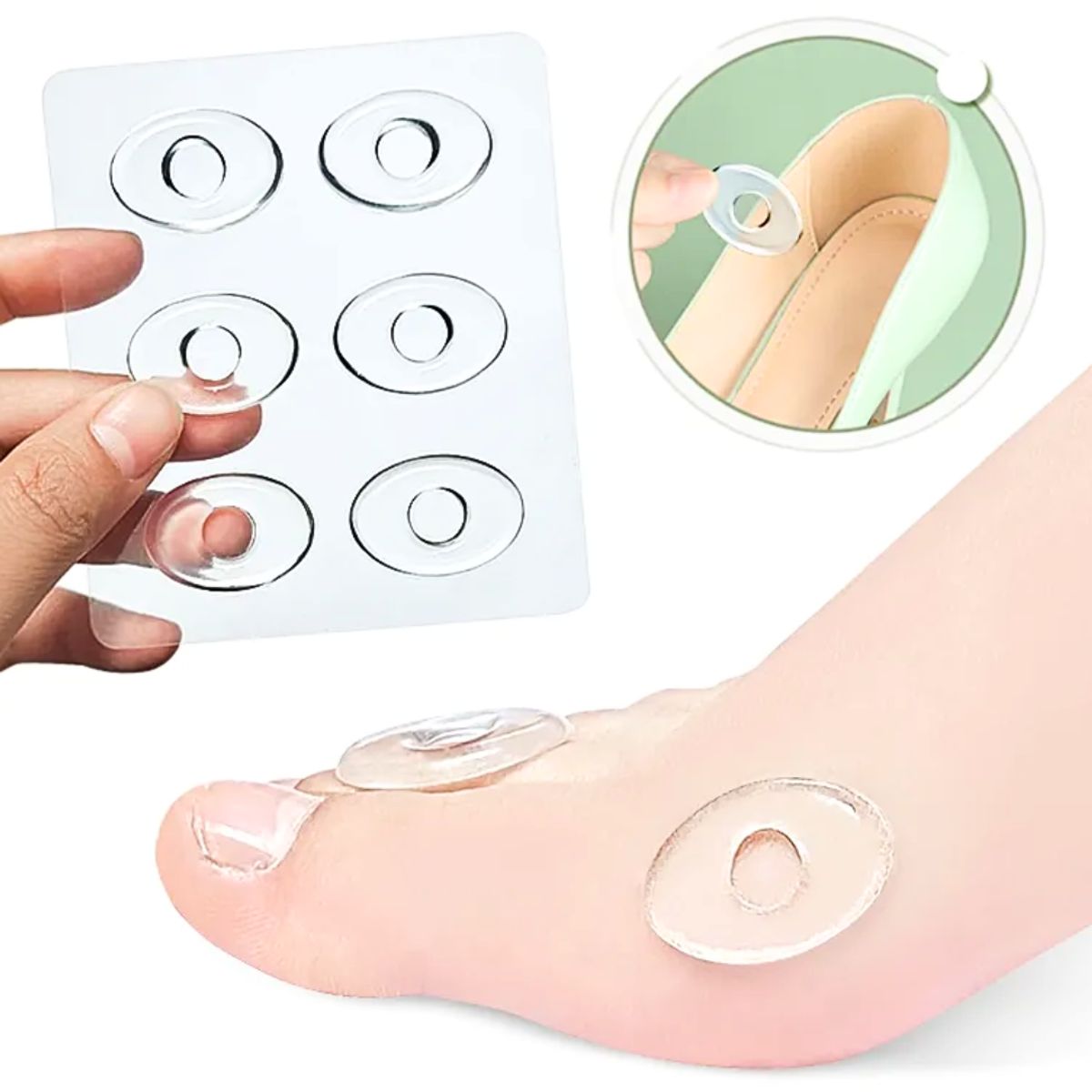 GENERICO - Almohadilla gel plantilla no rosadur ampoll x6