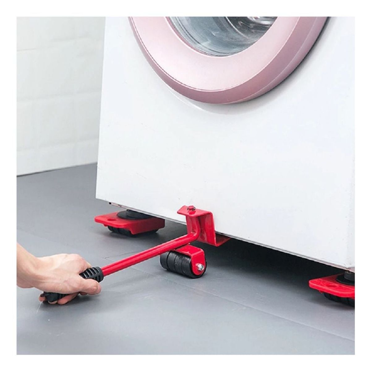 GENERICO - Kit de 4 Ruedas para Mover Muebles Pesados + Polea