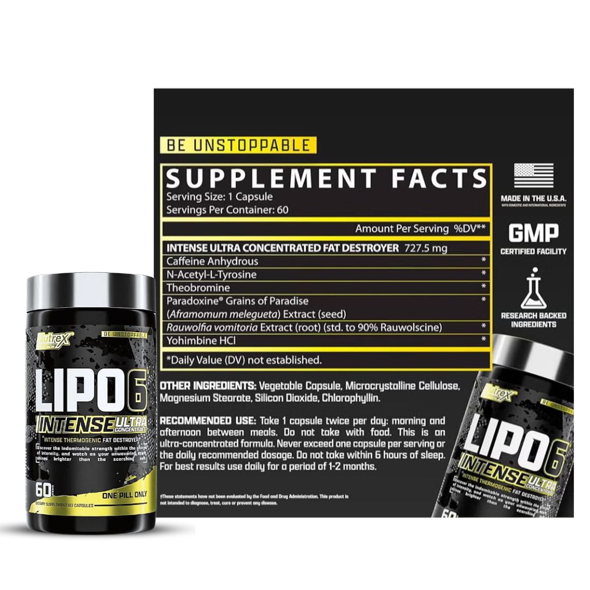 NUTREX RESEARCH - 2 Nuevo Lipo 6 Black Intense - 60 cápsulas