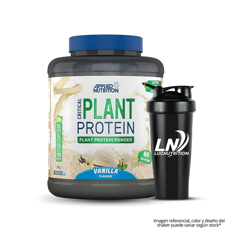 APPLIED NUTRITION - Proteína Vegana Critical Plant Protein 1.8 kg  - Vainilla + Shaker