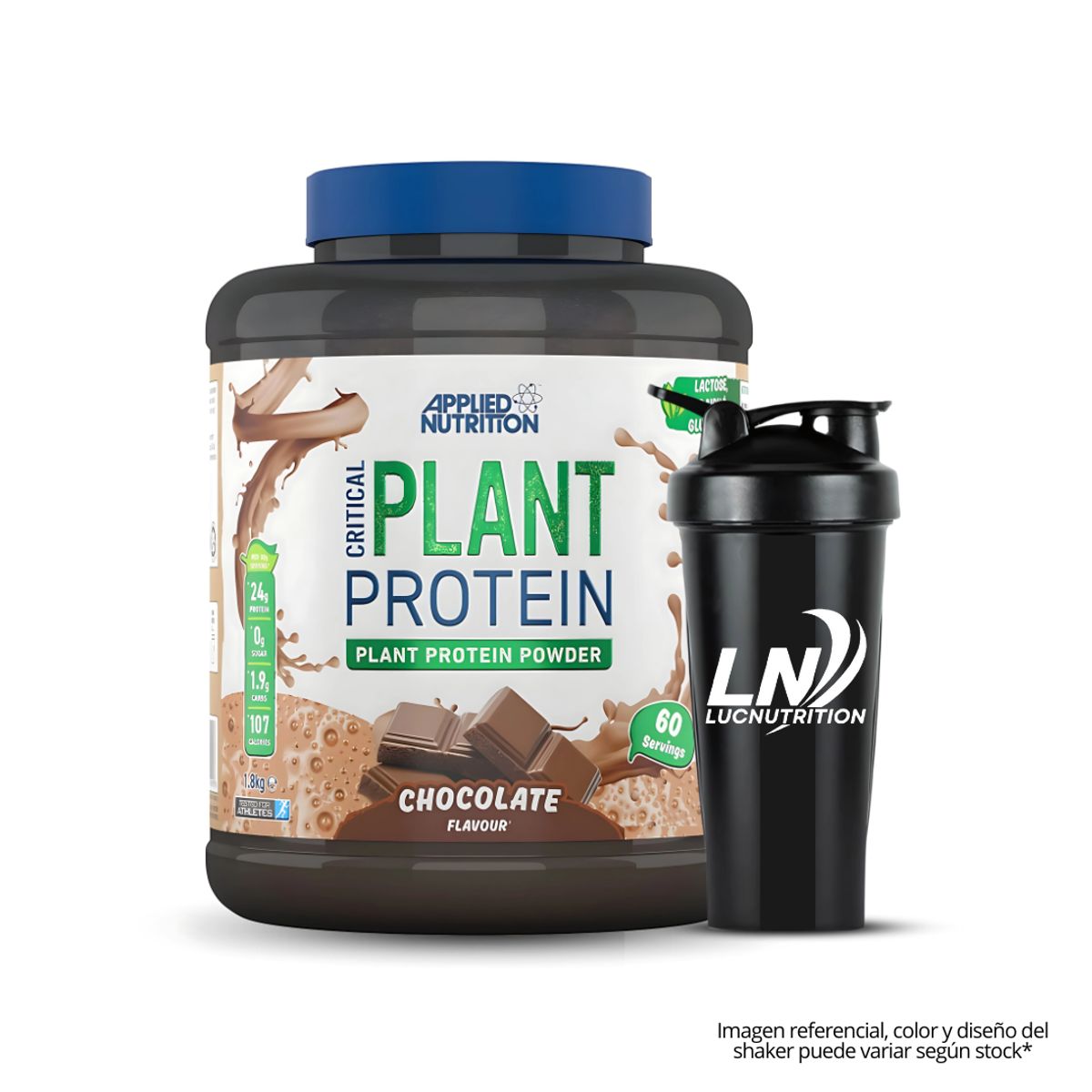 APPLIED NUTRITION - Proteína Vegana Critical Plant Protein 1.8 kg - chocolate + Shaker