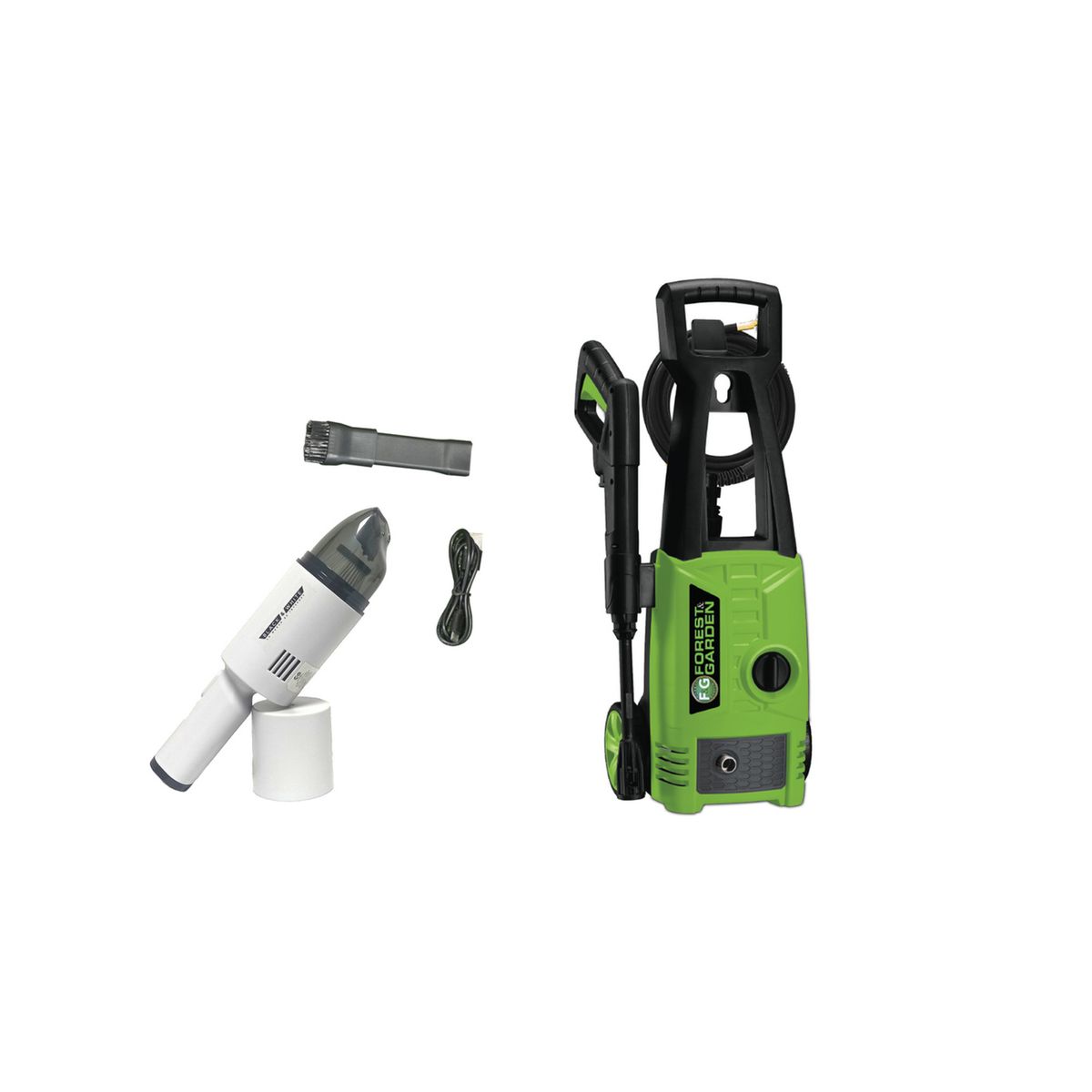 BLACK & WHITE - HIDROLAVADORA ELÉCTRICA + ASPIRADORA DE MANO - BLACK & WHITE