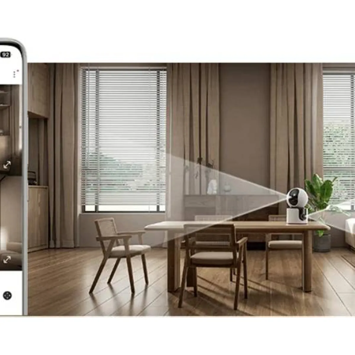 XIAOMI - Cámara De Seguridad Xiaomi C300 Dual Giratorio 360 2K - Blanco