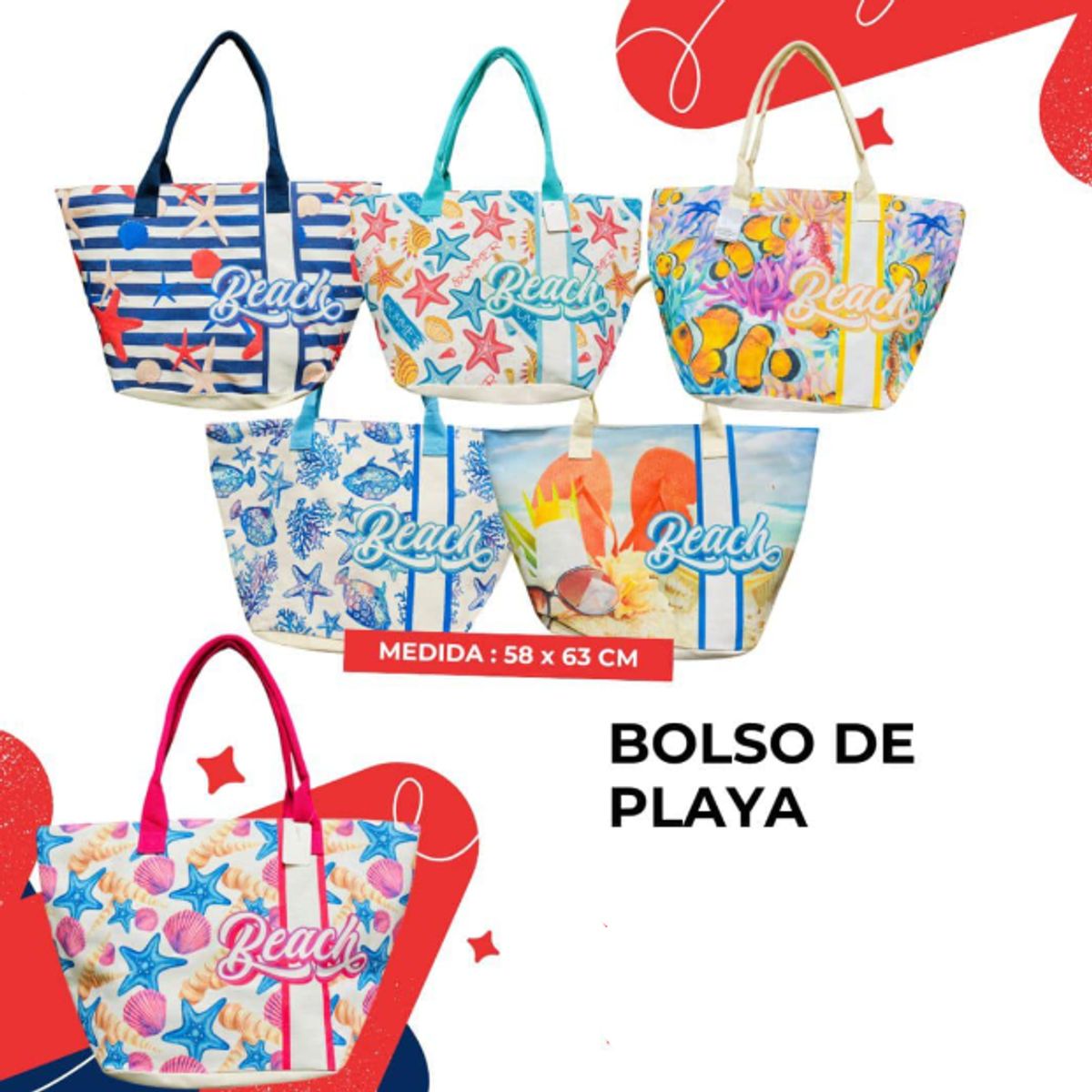 GENERICO - Bolso de playa Diseño Variado