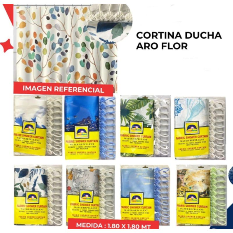 GENERICO - Cortina de ducha 180x180 CM