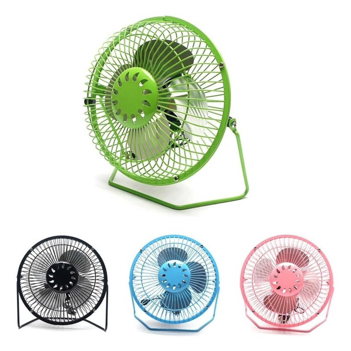 GENERICO - Ventilador de Escritorio de 20cm Metálico con conexión USB