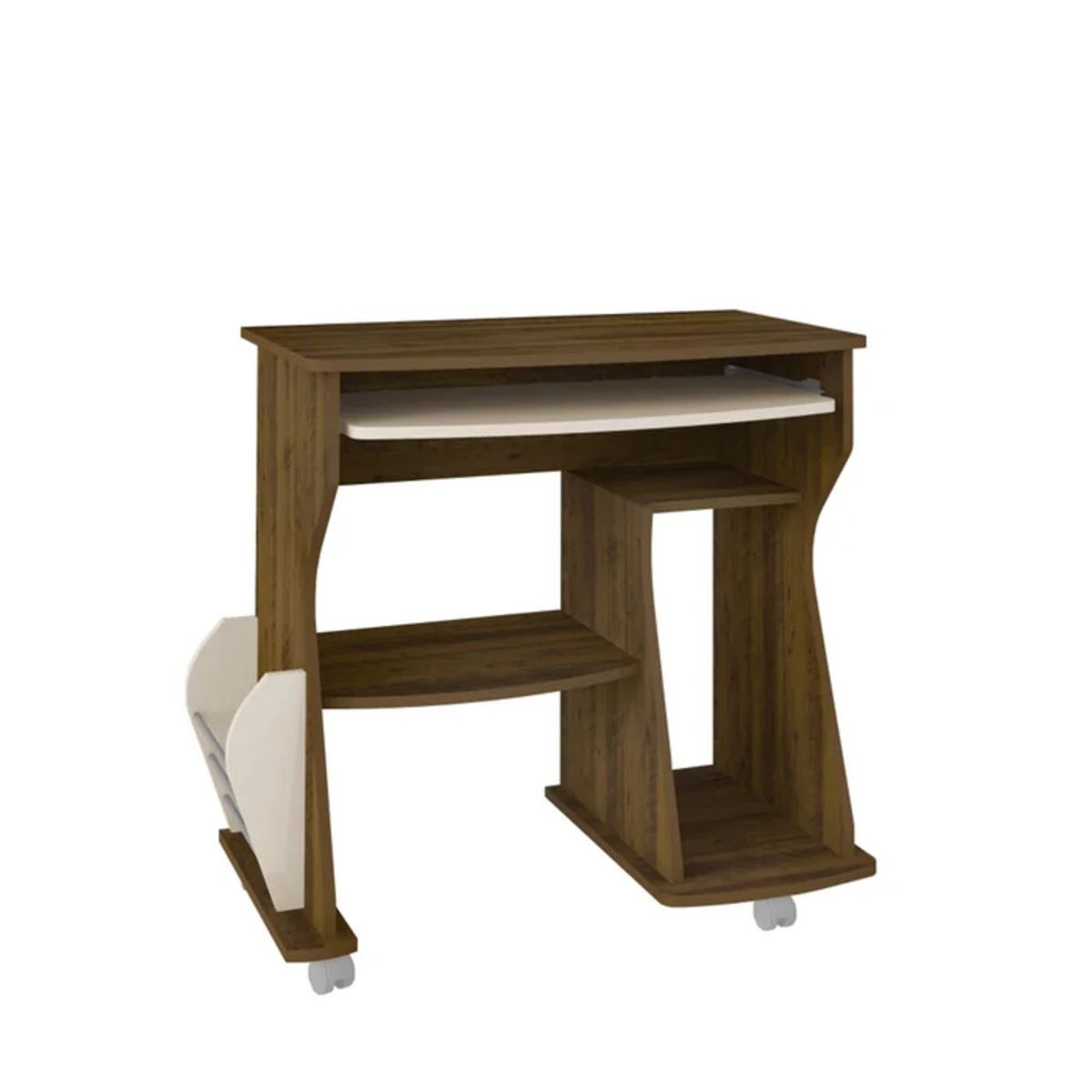 GENERICO - Escritorio Moderno Vierge Marrón y Blanco R&R MUEBLES